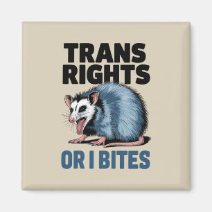 Imán Derechos Trans O Yo Muerdo Gay Divertido Orgullo L