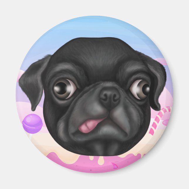 Imán Derpy Pug (Frente)