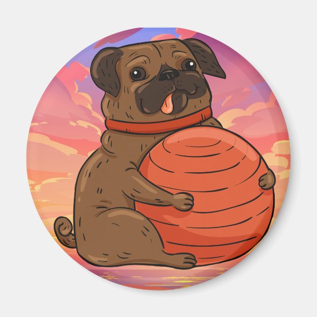 Imán Derpy Pug (Frente)