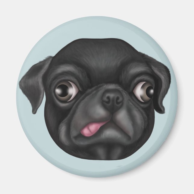 Imán Derpy Pug (Frente)