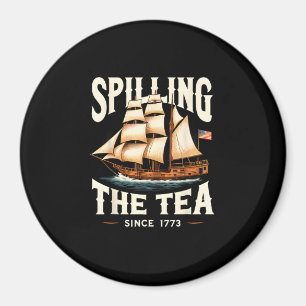 Imán Derramando El Té Desde 1773 4 De Julio Retro USA