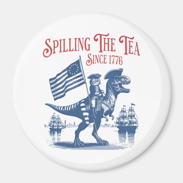 Imán Derramando el Té Desde 1773 Cita Linda (Frente)