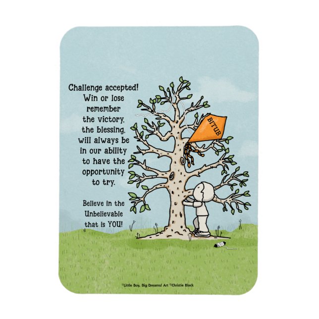 Imán ¡Desafío aceptado! (Vertical)