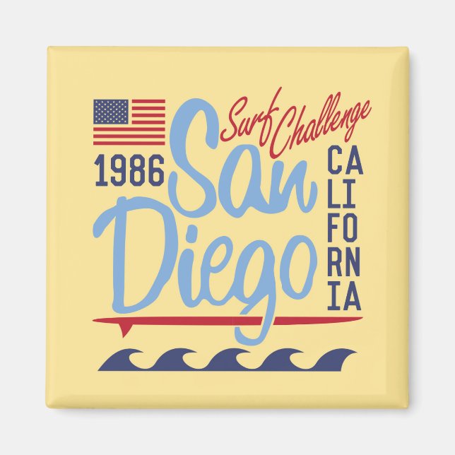 Imán Desafío Surf de San Diego 1986 (Frente)