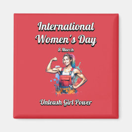 Imán Desate poder Chica. Día Internacional de la Mujer.