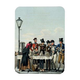 Imán Desayuno de la calle grabado por G.Hunt, 1825
