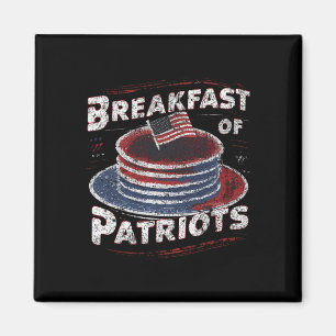 Imán Desayuno De Patriotas Pancake Pastel Americano 4 D