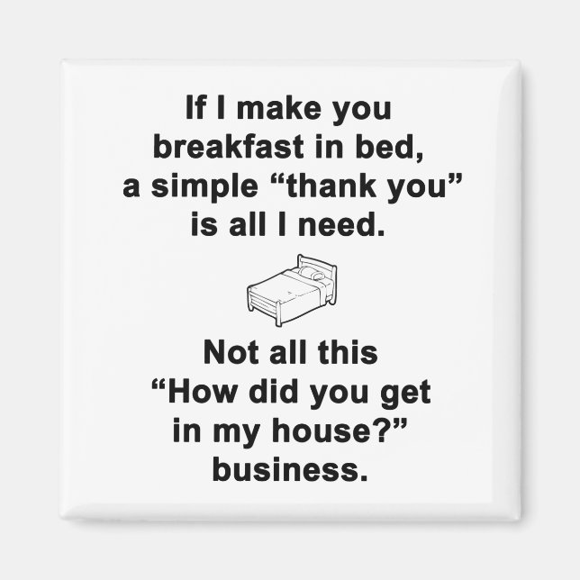 Imán Desayuno en la cama (Frente)