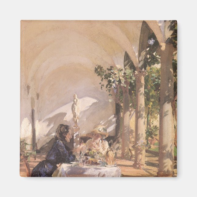 Imán Desayuno en la Loggia por John Singer Sargent (Frente)