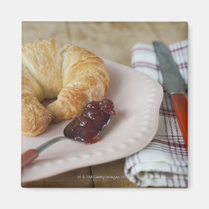 Imán Desayuno francés con el croissant