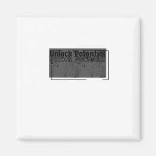 Imán Desbloquear el diseño motivacional Minimalista pot