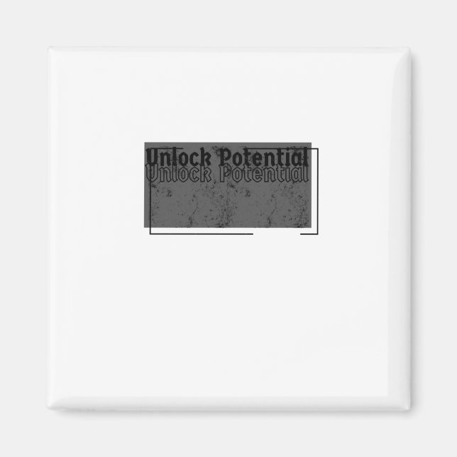 Imán Desbloquear el diseño motivacional Minimalista pot (Frente)