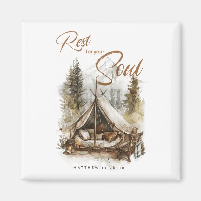 Imán Descanse Por Su Alma Christian Boho Magnet (Frente)