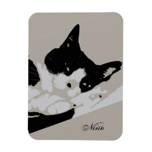 Imán Descanso de gato de Tuxedo