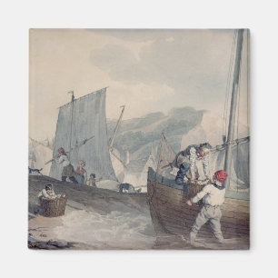 Imán Descarga de los barcos de pesca