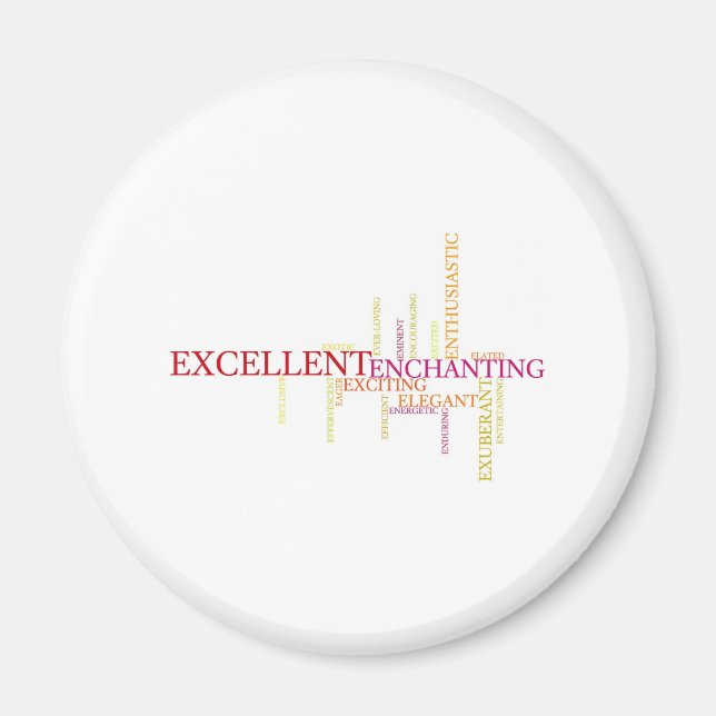 Imán Describirse a sí mismo con adjetivos - E (Frente)