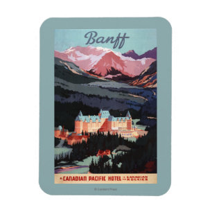 Imán Descripción del poster de Banff Springs Hotel