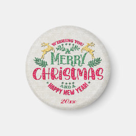 Imán Deseándote una Feliz Navidad y un Feliz Año Nuevo