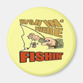 Imán Desearía estar pescando regalos de camisetas