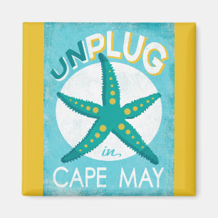 Imán Desenchufe en la playa de las estrellas de mar de