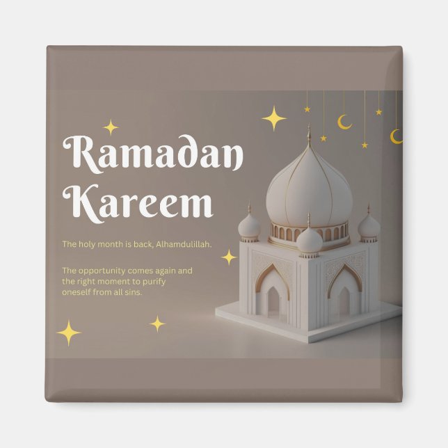 Imán Deseos de Ramadan con Caligrafía Árabe Elegante (Frente)