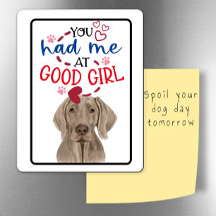 Imán Deseos de San Valentín de tu nevera de Weimaraner