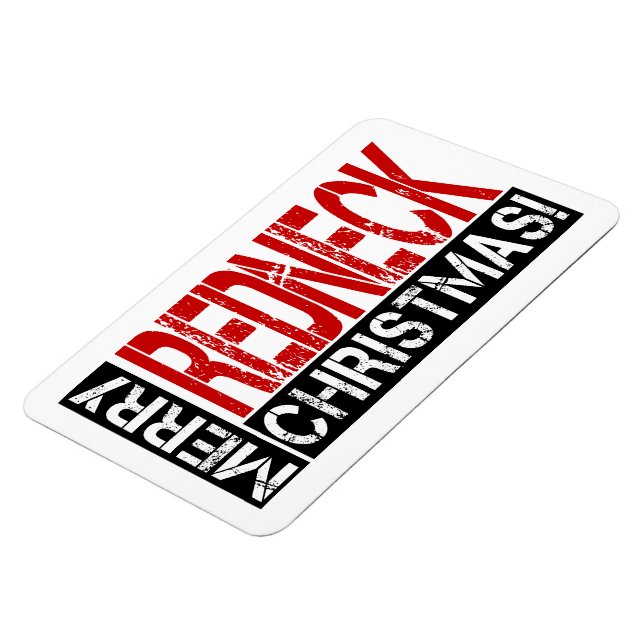 Imán Deseos divertidos de Navidades Redneck (Lado Izquierdo)