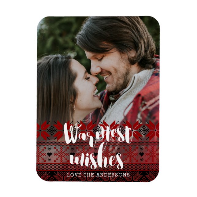 Imán Deseos más cálidos Patrón de Islas Justas (Vertical)