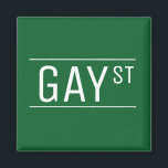 Imán Desfile del orgullo gay por el Rótulo gay Queer Fi<br><div class="desc">El amor es amor. Guay gay street sign para su fiesta del orgullo! Celebra el amor con este diseño de orgullo moderno. Orgullo arcoíris LGBT lesbiana gay fiesta LGBTQ regalo y decoración fiesta fiesta pin.</div>