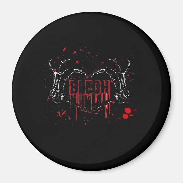 Imán Desglose de Blegh, Manos Skeleton Heart, Banda Emo (Frente)