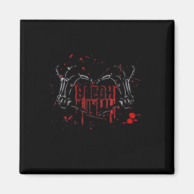 Imán Desglose de Blegh, Manos Skeleton Heart, Banda Emo (Frente)