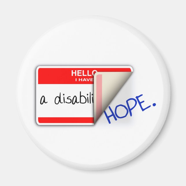 Imán deshabilitado etiquetado (Frente)