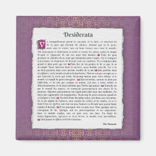 Imán Desiderata - Choses désirées - poème