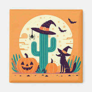 Imán Desierto/cactus del suroeste de Halloween
