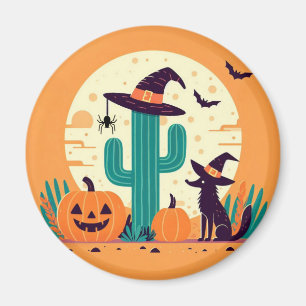 Imán Desierto/cactus del suroeste de Halloween