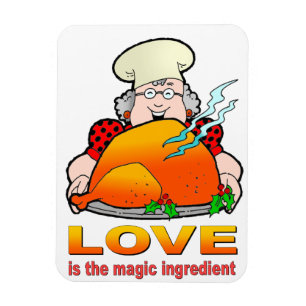 Imán Design.Love de cocinar retro es el ingrediente