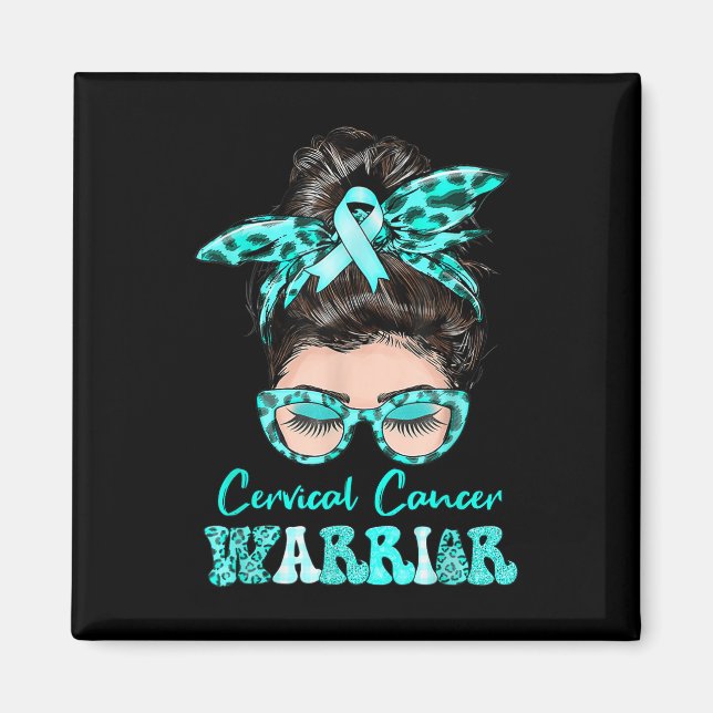 Imán Desordenado guerrero del cáncer cervical de cinta  (Frente)