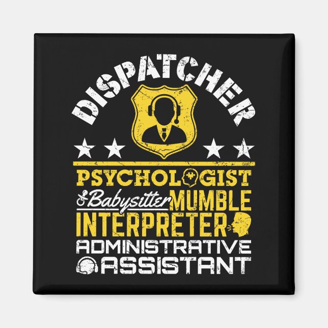 Imán Despacho de funciones no oficiales de Dispatcher 9 (Frente)