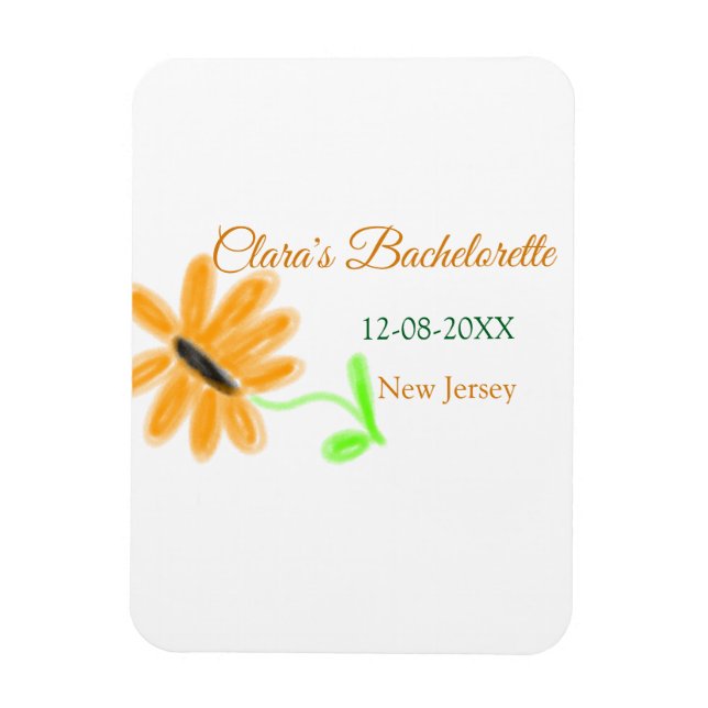 Imán Despedida de soltera añadir nombre fecha lugar gir (Vertical)