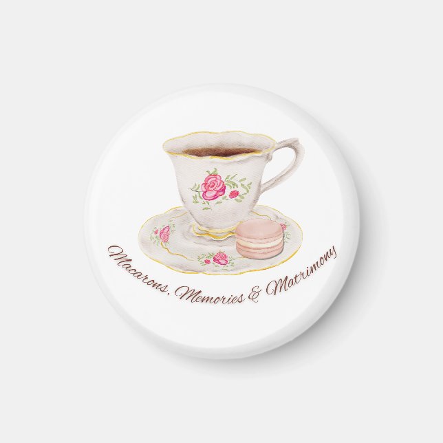 Imán Despedida de Soltera Elegante Fiesta de Té de Desp (Frente)