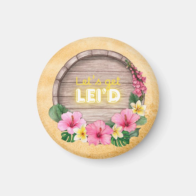 Imán Despedida de soltera en Hawaii (Frente)