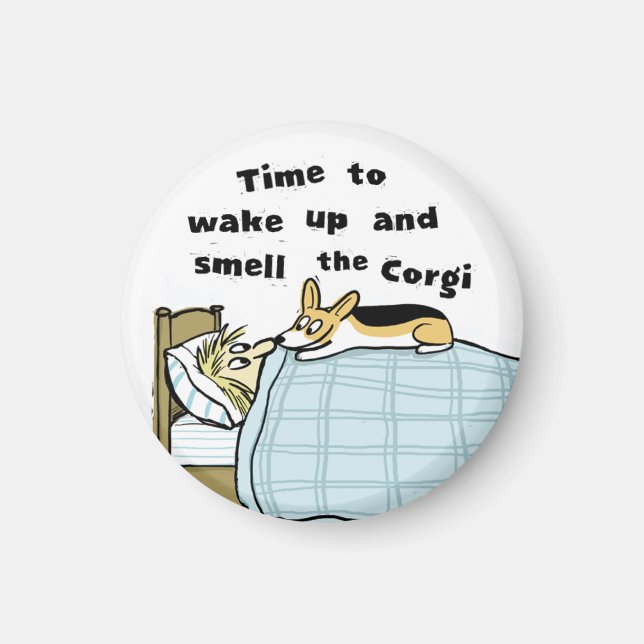 Imán Despierta y huele el Corgi (Frente)