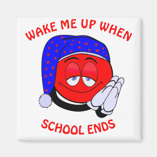 Imán Despiértame cuando la escuela termine la emoji gra
