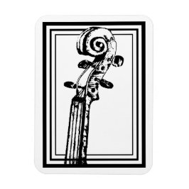 Imán Desplazamiento de violín blanco y negro con líneas