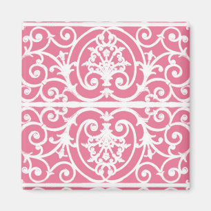Imán Desplazamiento rosa y blanco