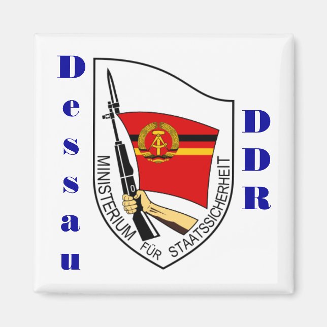 Imán Dessau, Alemania Stasi Magnet DDR. (Frente)