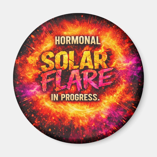 Imán Destello Solar Hormonal en Curso – Divertido (Frente)