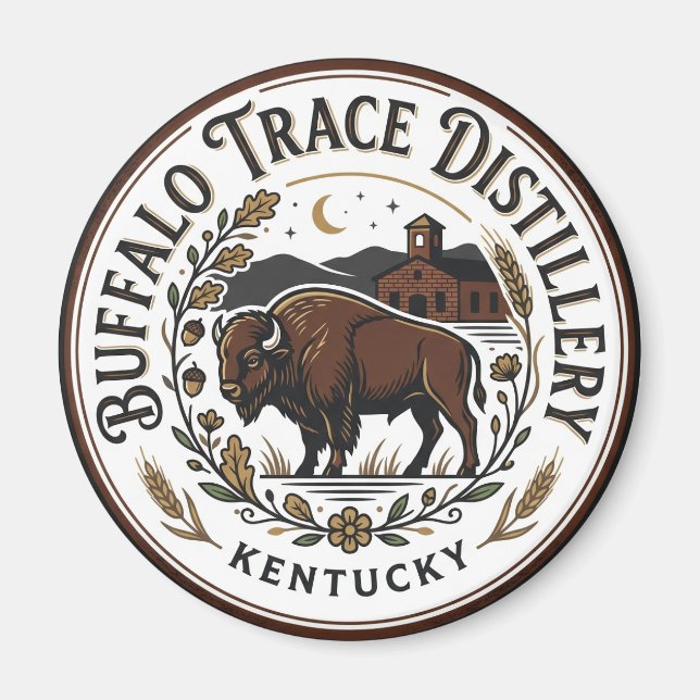 Imán Destilería Buffalo Trace Kentucky (Frente)