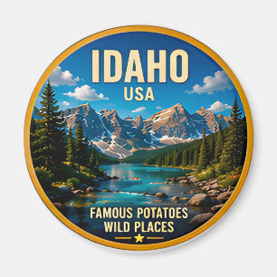 Imán Destino de viaje al desierto alpino de Idaho 🟡