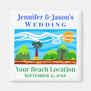 Imán Destino tropical de la playa favorita de bodas